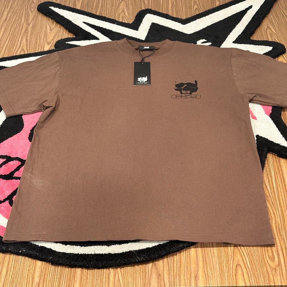 NWT G59 $uicideBoy$ Logo Tee / Crewneck Skull – Brown – Men’s Size M
